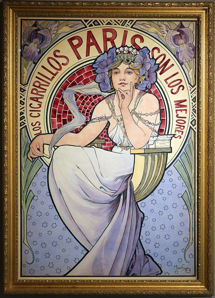 Alfons Mucha - 126, los cigarillos paris son los mejores, 1897